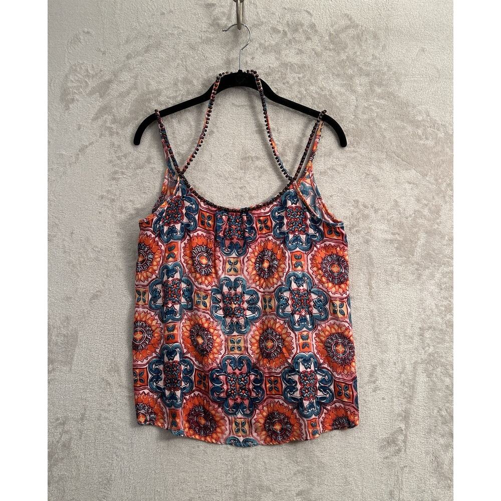 Angie Beaded Halter Tank Top Size Medium Bohemian Boho Artsy Earthy Hippie Gypsy